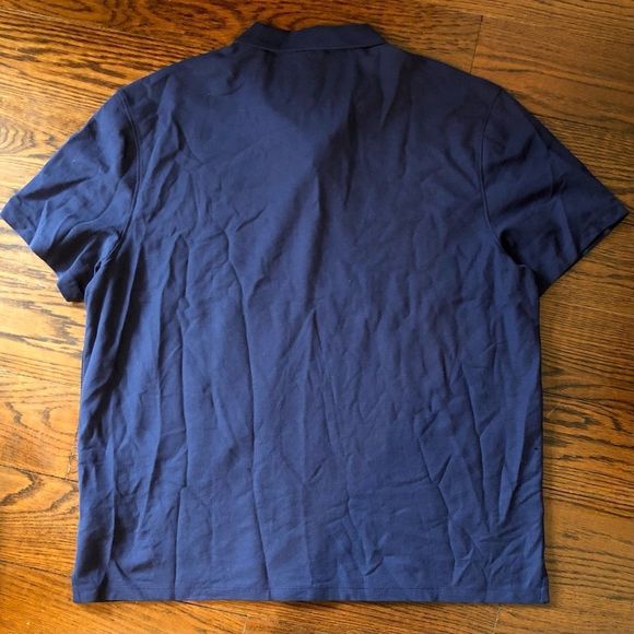 CALVIN KLEIN Navy Blue Grey Short Sleeve Colorblock Polo Shirt XXL - Picture 2 of 3